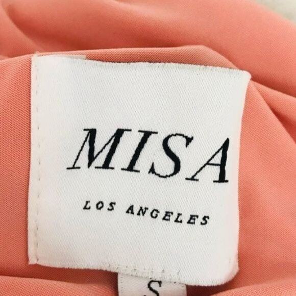 MISA Los Angeles Peach Faux Wrap Cocktail‎ Mini Dress, S - Picture 4 of 5